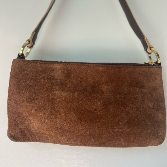 "Chestnut Grace" Kate Spade Italian Suede Shoulder Bag -- Holiday Gift Ready - Picture 4 of 15
